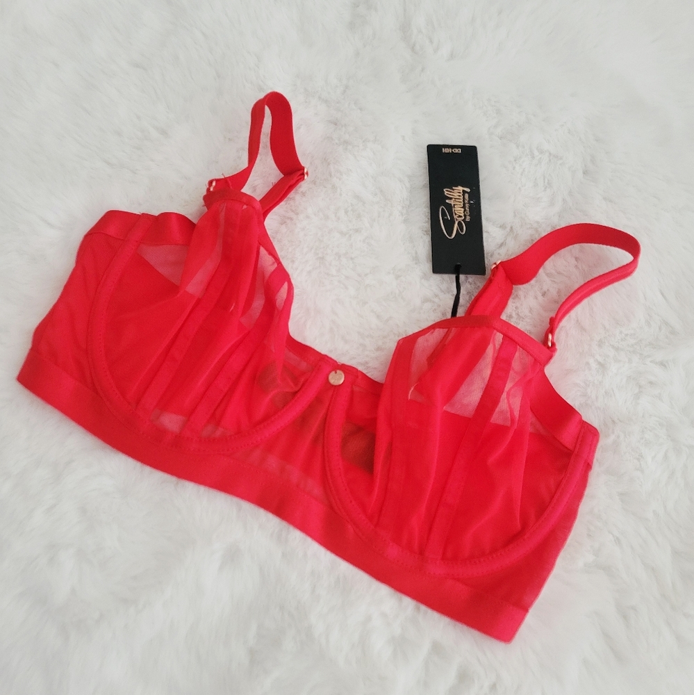💋SCANTILLY BY CURVY KATE SHEER CHICK BALCONY BRA SIZE 36DDD - Picture 8 of 11